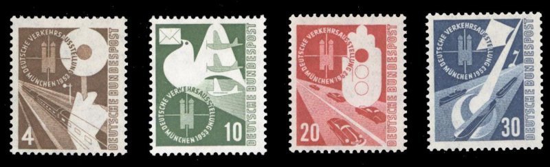 Germany 698-701, cat. $65, 1953 Transport, set of four, never hinged