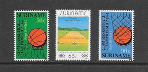 SURINAME #687-8  BASKETBALL CHAMPIONSHIP   MNH