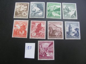 Germany 1938 MNH SC B123-B131 SET VF/XF 100 EUROS  (183)