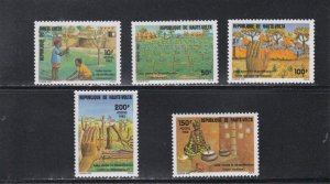 Burkina Faso # 633-637, Anti Deforestation, Mint NH, 1/2 Cat.