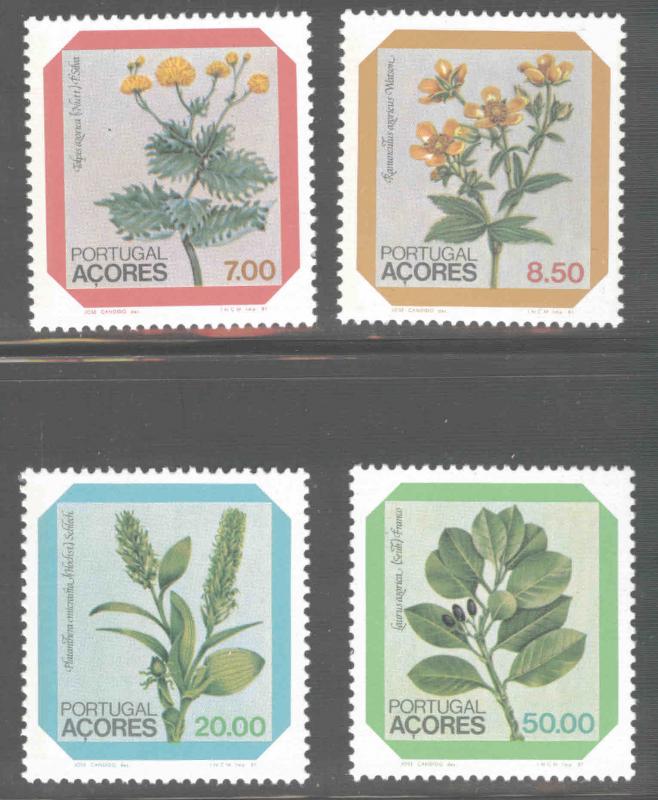 Azores Scott 325-328 MNH** from 1981 Flower set CV$2.60