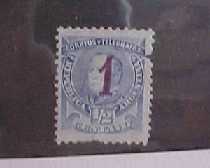 ARGENTINA STAMP UNLISTED 1 OVERPRINT IN PURPLE #68