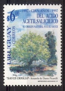 Uruguay Stamp 1997 - Isolation of Acetylsalicyclic Acid from willow Trees