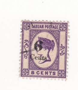 1891 Labuan Queen Victoria surcharged 6 cents used (Dark Violet)