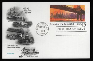 #UX137 15c America the Beautiful, Art Craft FDC **ANY 5=FREE SHIPPING**