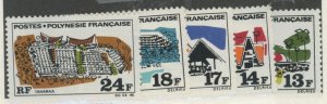 French Polynesia #253-257 Unused Single (Complete Set)