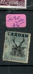 LABUAN  (P2204B)   2C DEER  SG 90    VFU  