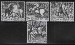 San Marino 688-691 The Battle of San Romano MNH Scott 2021 c.v. $1