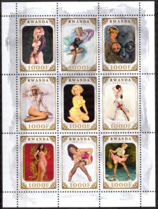 Rwanda 2022 Nudes Erotic Art II Sheet MNH