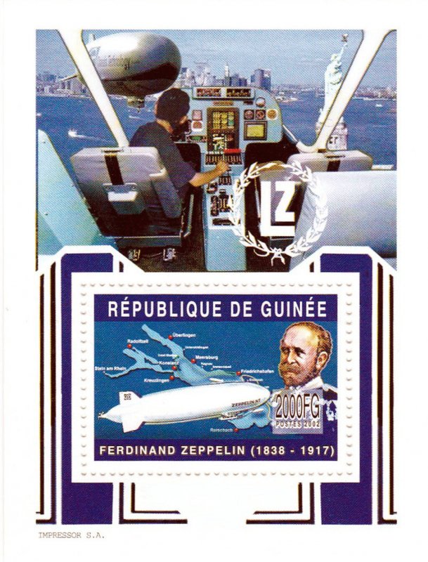 Zeppelin 2002 - Imperf. - Luxury block-
