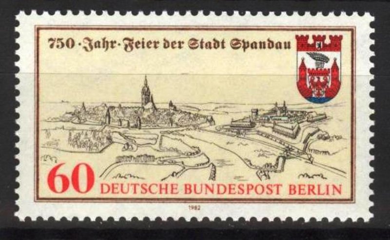 Berlin Germany 1982 Architecture 750 Years of Spandau City Coats of Arms MNH