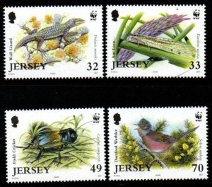 JERSEY SG1158/61 2004 JERSEY RARE FAUNA MNH