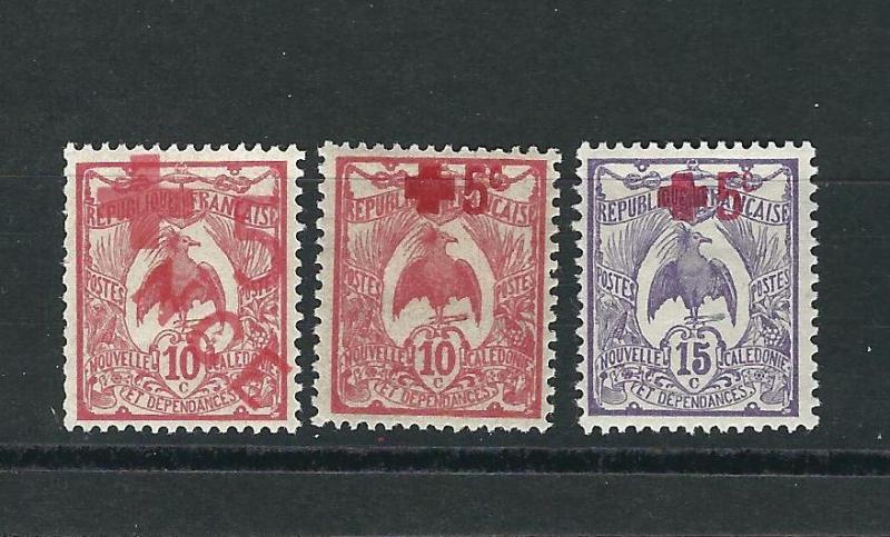 New Caledonia B1-3 Y&T 110-12 MLH 1915 SCV 4.50