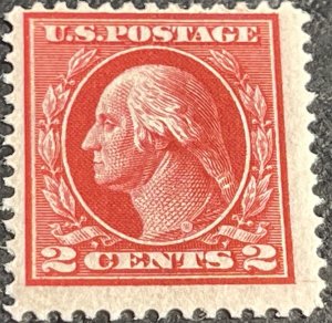 U.S.# 406-MINT NEVER/HINGED--SINGLE--WASHINGTON--CARMINE--1912