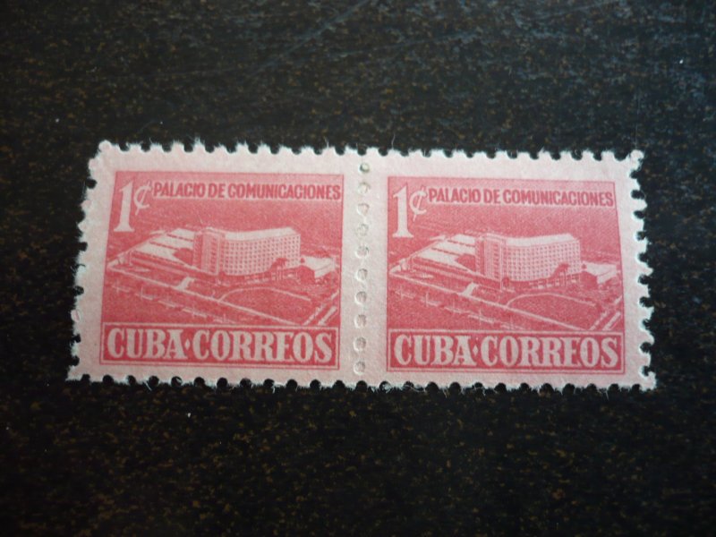 Stamps - Cuba - Scott#RA43 - Mint Hinged Pair of Stamps