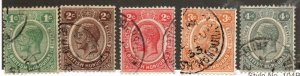 British Honduras 92-96 Used. Short set