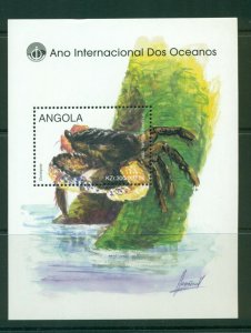 Angola #1031 (1998 Crab Year of Oceans sheet) VFMNH CV $5.50