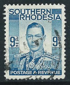 Southern Rhodesia, Sc #48, 9d Used