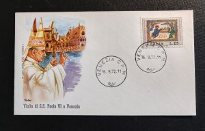 Vatican. First Day Cover (FDC) dedicated to the visit of Pope Paul VI ...