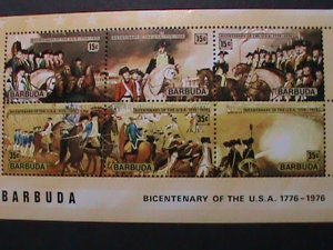 ​BARBUDA 1976- BICENTENARY OF AMERICAN REVOLUTIONARY MNH S/S #1 VERY FINE