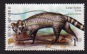 Singapore 1256 - Used - Large Indian Civet (cv $1.75)