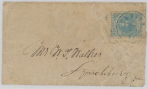 Confederate States 2e Patterson-Soney Y, 2023 Dublin, VA-23 November 1862-Patterson-Stone Y-blue cancel +10.00 - 4 full margins-