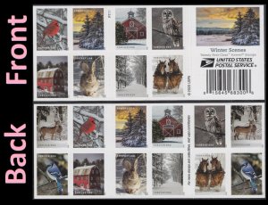 US 5532-5541 5541b Winter Scenes F booklet 20 MNH 2020