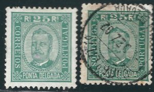 Ponta del Gada 5, 5a MNG, Used SOTN F/VF 1892 USD $14.40