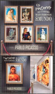 Guinea Bissau 2017 Art Paintings Pablo Picasso sheet + S/S MNH