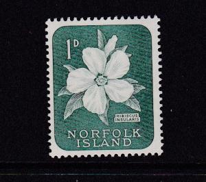 Norfolk Island 1960 Definitives 1d VLHM