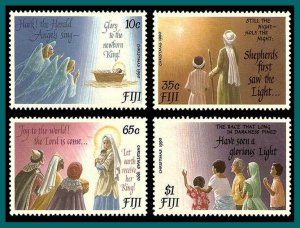 Fiji 1990 Christmas, Carols, MNH  #633-636,SG819-SG822