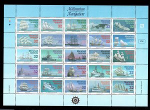 MARSHALL ISLANDS SC# 605 SHEET/25 FVF/MNH