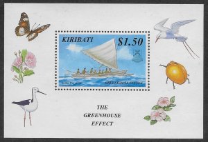 Kiribati #735  S/S  Canoe, Beetle, Butterfly  1998  MNH