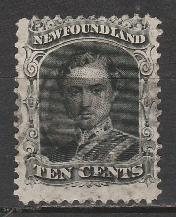 NEWFOUNDLAND 1865 PRINCE CONSORT 10C USED