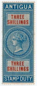 (I.B) Antigua Revenue : Duty Stamp 3/-