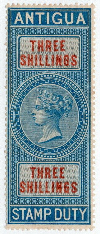 (I.B) Antigua Revenue : Duty Stamp 3/-