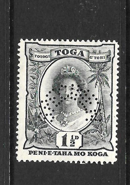 TONGA  1920-24   1 1/2d   PICTORIAL   MH  PERF SPECIMEN      SG 56s