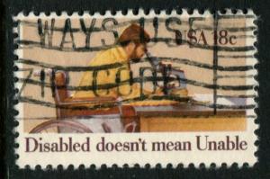 1925 US 18c Disabled Doesn't Mean Unable, used