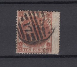 GB QV 1867 10d Pale Red Brown SG113 BP9713