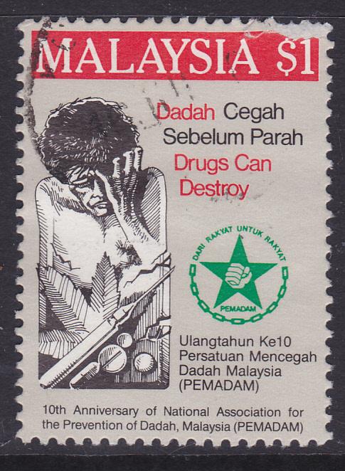 Malaysia -1986 Prevention of Drug Addiction $1 - used