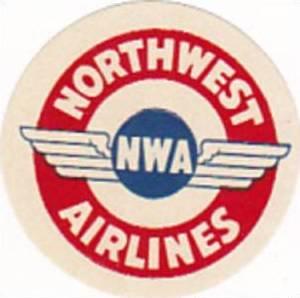 NORTHWEST AIRLINES VINTAGE LUGGAGE LABEL