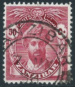 Zanzibar, Sc #208, 50c Used