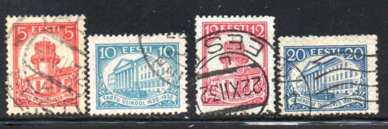 Estonia Sc 108-11 1932 University of Tartu stamp set used