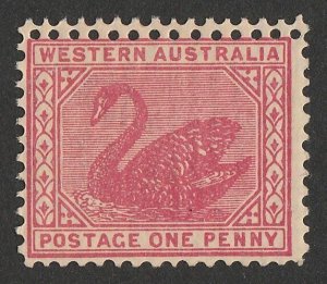 WESTERN AUSTRALIA 1902 Swan 1d wmk V crown upright, MIXED perfs. MNH **. RARE!