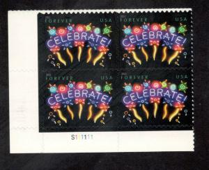 4502 Neon Celebrate Plate Block Mint/nh (Free Shipping)