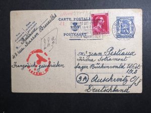 1944 Belgium Cover Auschwitz Concentration Camp Subcamp Buchenwald Civilian