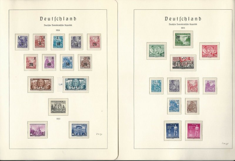 Germany DDR Stamp Collection on 11 Hingless Lighthouse Pages 1953-55, JFZ