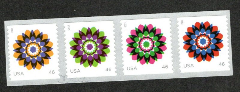 4722-25 Kaleidoscope Strip of 4  NICE  MNH