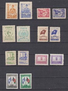 J48300 J L,Stamps, 7 dif afghanistan sets lot mnh flag set imperf