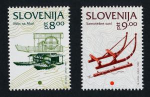 Slovenia 158-9 MNH Water Mill, Sled